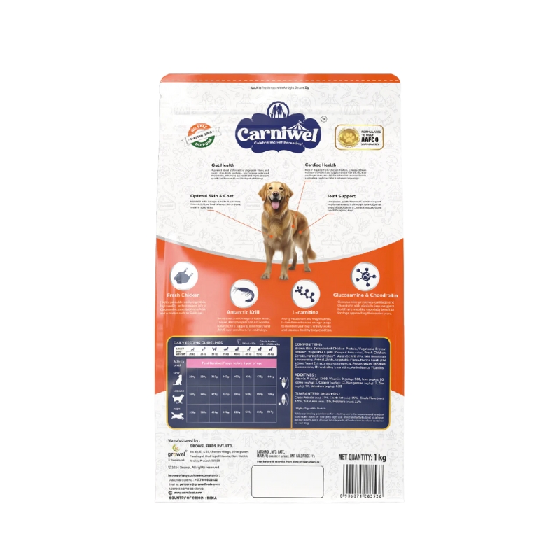Carniwel Fresh Chicken- Dry Food for Large Breed - Adult 1 kg Back