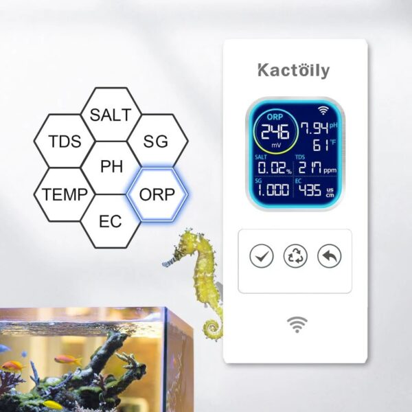 Kactoily Smart 7-in-1 Aquarium WiFi Monitor3