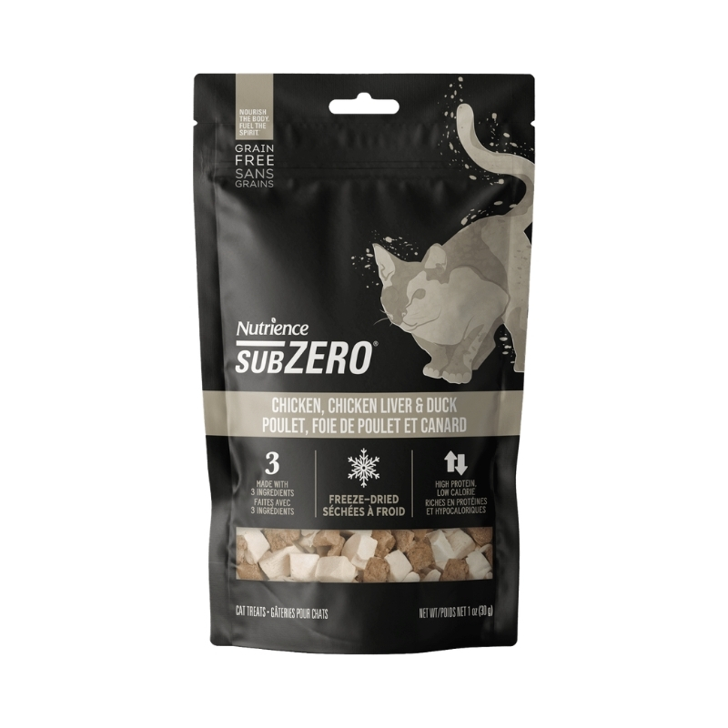 Nutrience SubZero Chicken, Chicken Liver and Duck Freeze Dried Cat Treats 30 g